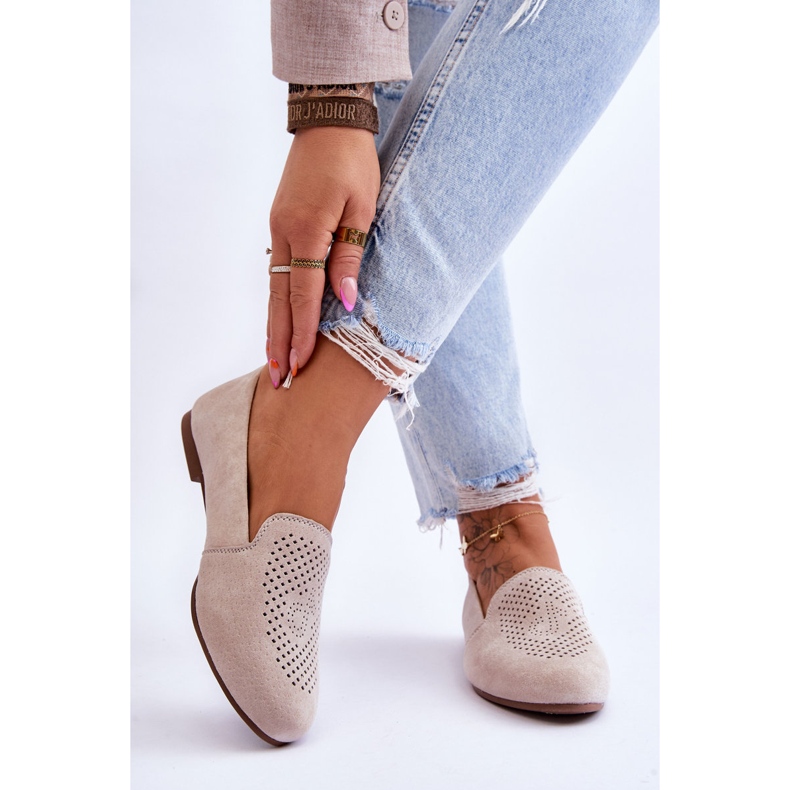 S.Barski Bekväma loafers i mocka Beige Giovana 2