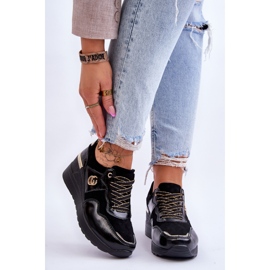 S.Barski Sportskor i läder, dam, svart Rebeca 1