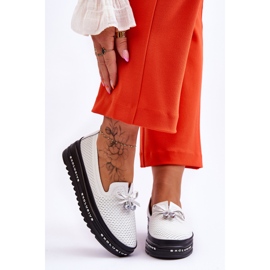 S.Barski Slip-on läder Sneakers för kvinnor White Raven vit 1