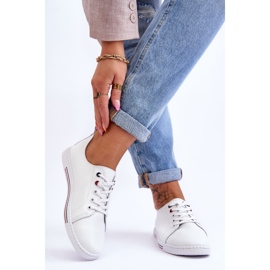 S.Barski Skinnsneakers för kvinnor Vita Renes 2