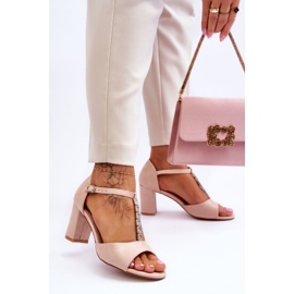 S.Barski Damsandaler med mockaklack Beige Florines 2