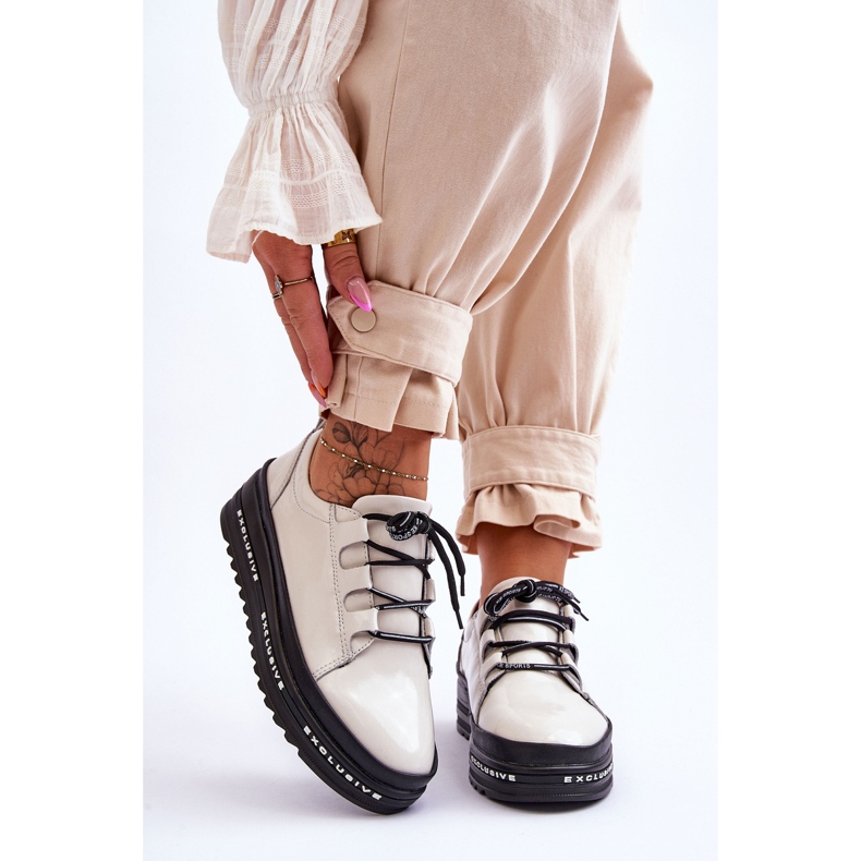 S.Barski Lackade Chantal Beige Sportskor 1