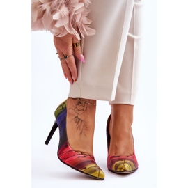 Lewski Shoes Fashionabla Lewski-skor med höga klackar i läder 2659 Flerfärgad mångfärgad 1