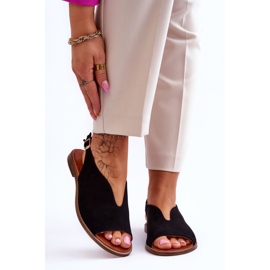 Lewski Shoes Damsandaler i mocka Lewski Skor 3220/X Svart 1