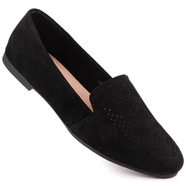 Skinnmocka bekväma slip-on skor svarta S.Barski LR29515 1