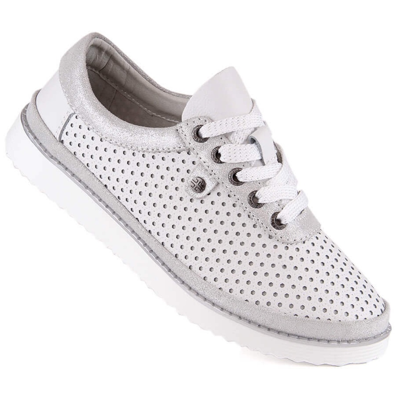 Skinnbekväma damsportskor vita S.Barski LR29558 1