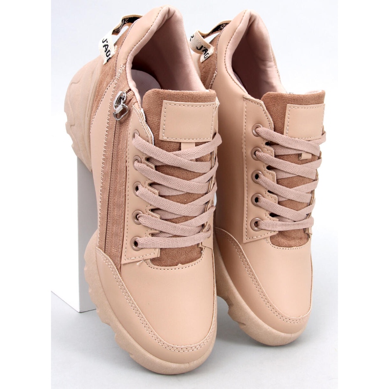Helser Khaki wedge sneakers brun 1