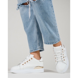 Vita och guld damsportskor Shelovet sneakers 2