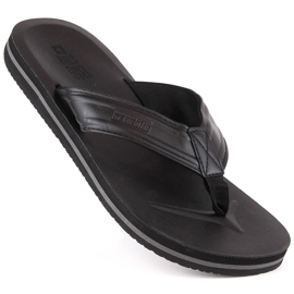 Herrflipflops gjorda av ekologiskt läder svart Big Star LL174605 2