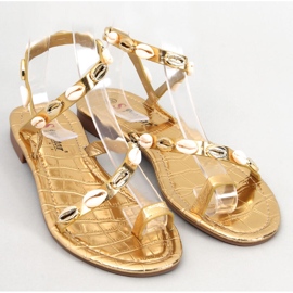 Seastar Askren Gold flipflops med skal gyllene 1