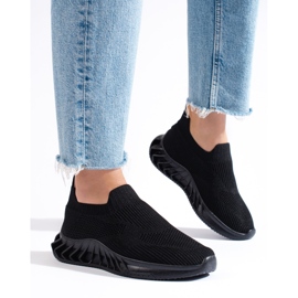 Shelovet svarta sportskor i textil 1