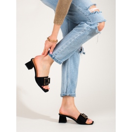 Damtyg glider på en låg klack Shelovet svart 2