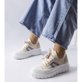 Beiga plattformssneakers från Charpentier beige 1