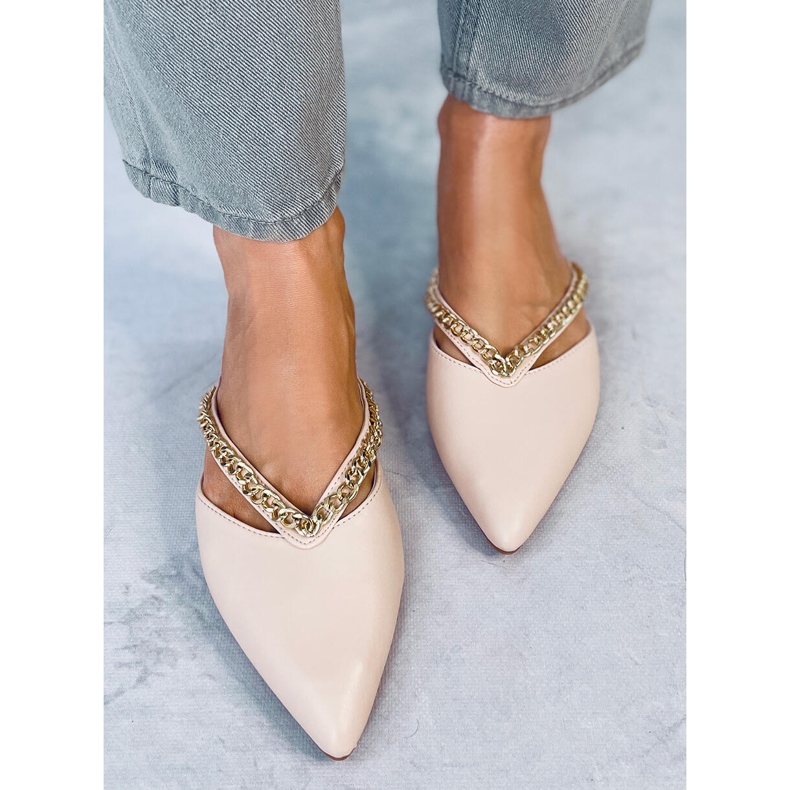 Seastar Tofflor med kedja Monata Beige 1