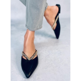 Seastar Monata Svarta tofflor med kedja 1