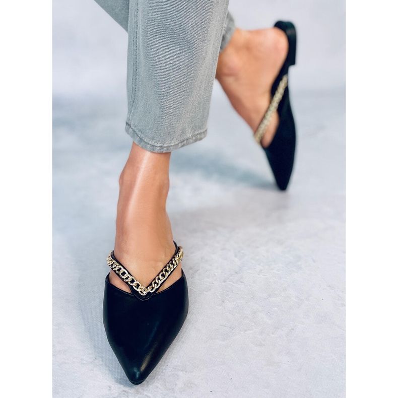 Seastar Monata Svarta tofflor med kedja 1