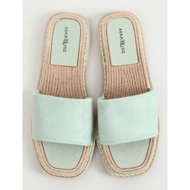 Daniels Gröna damtofflor i mocka 1