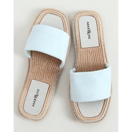 Daniels Blue damtofflor i mocka blå 1