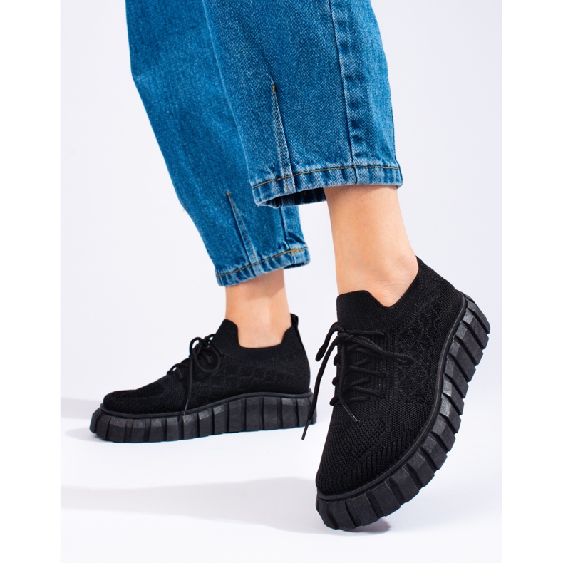 Sportskor i Shelovet-tyg för kvinnor svart 2