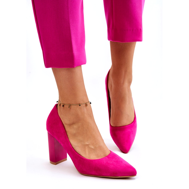 Seastar Mocka Pumps På En Moderiktig Klack Fuchsia Estellia rosa 5