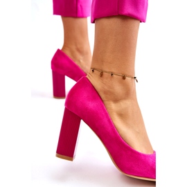 Seastar Mocka Pumps På En Moderiktig Klack Fuchsia Estellia rosa 4
