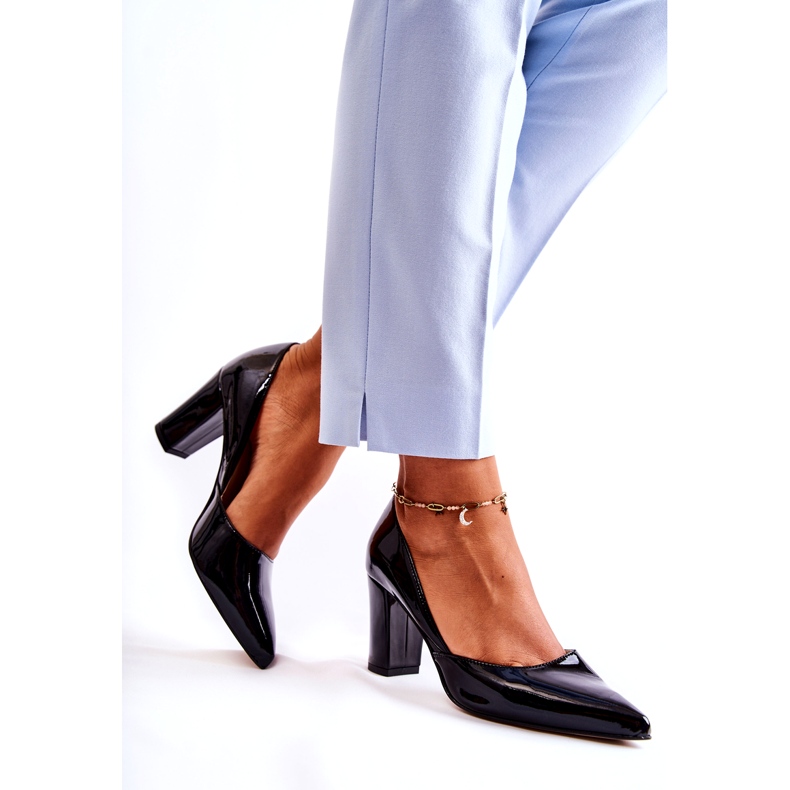 Alberto Violli Kvinnors lackerade pumpar på den svarta stolpen 2