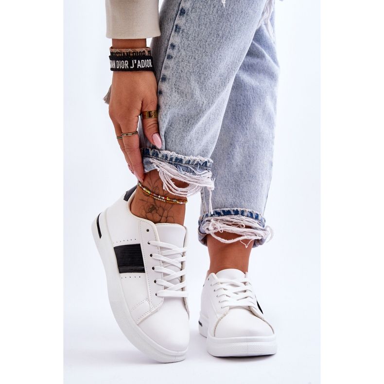 PG1 Sportplattformsskor för kvinnor Vita och svarta Soris 1