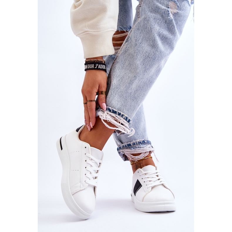 PG1 Sportplattformsskor för kvinnor Vita och svarta Soris 2