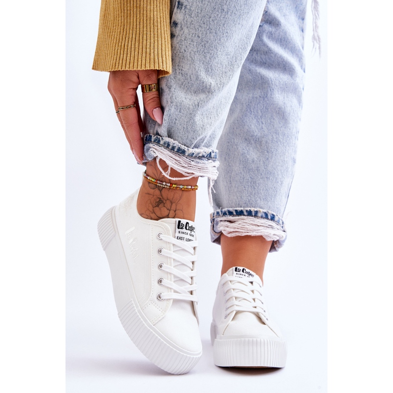 Bekväma plattformssneakers Lee Cooper LCW-23-31-1806L Vit 1