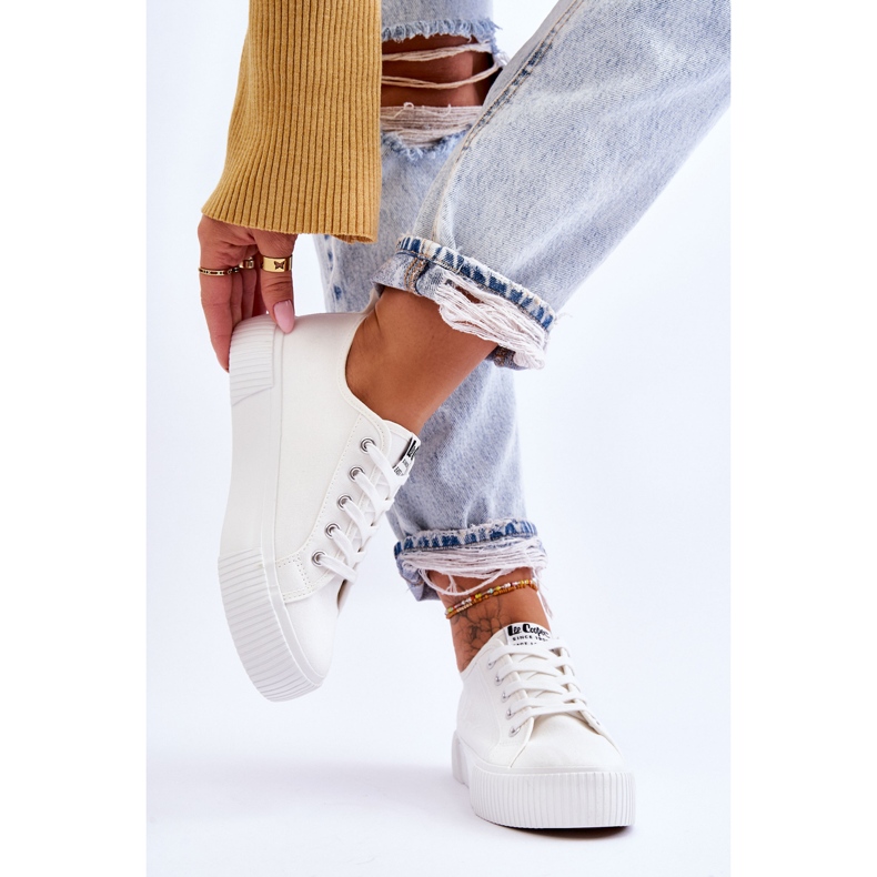 Bekväma plattformssneakers Lee Cooper LCW-23-31-1806L Vit 2