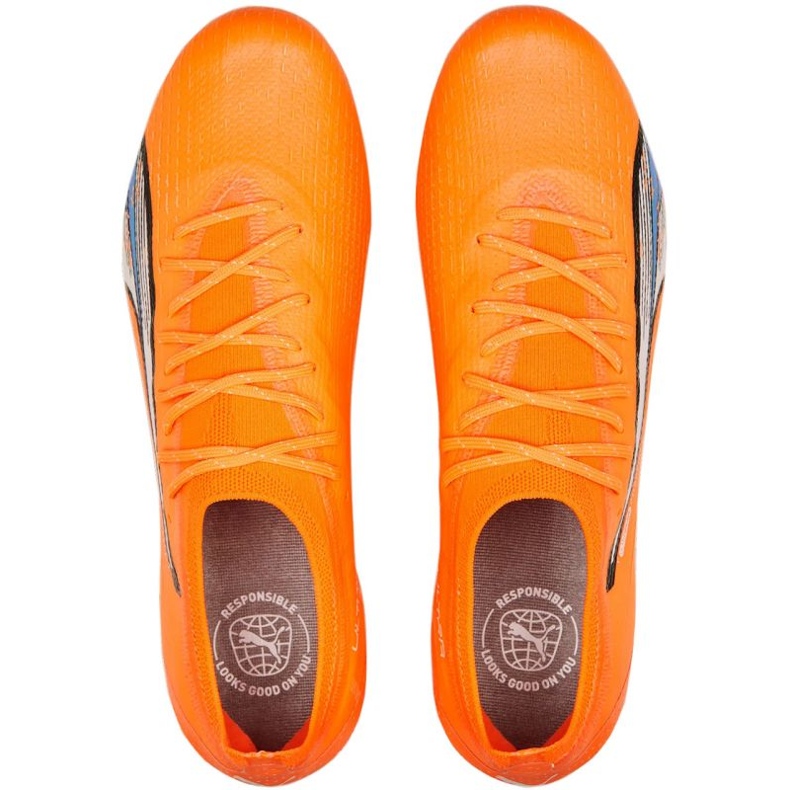Puma Ultra Ultimate FG/AG M 107163 01 fotbollsskor orange apelsiner och röda 2