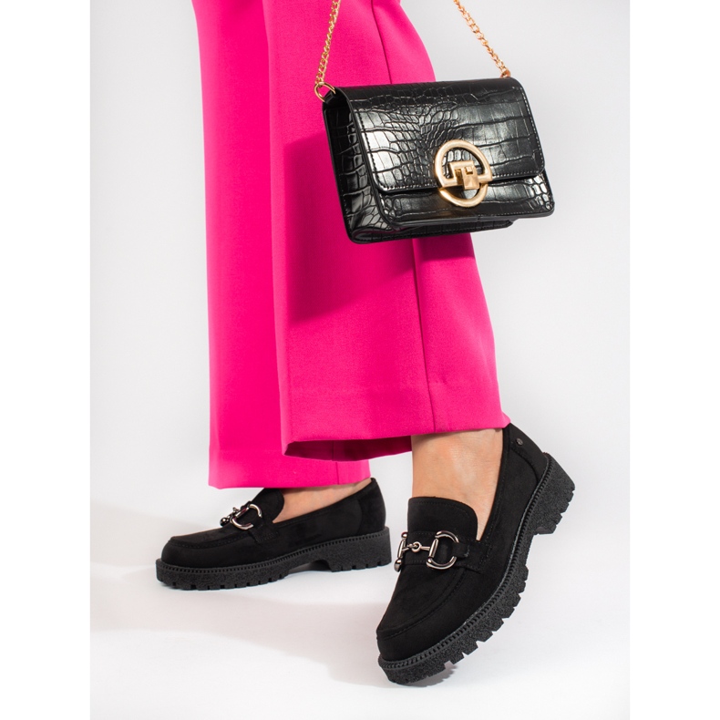 W. Potocki Svarta loafers i mocka från Potocki 1