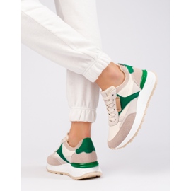 Beige högplattformssportskor för kvinnor från Shelovet 1