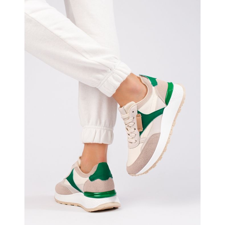 Beige högplattformssportskor för kvinnor från Shelovet 1