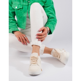 Beige Shelovet sneakers för kvinnor 2