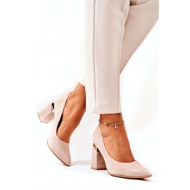 Lewski Shoes Mocka Pumps Lewski 3117 Beige 4