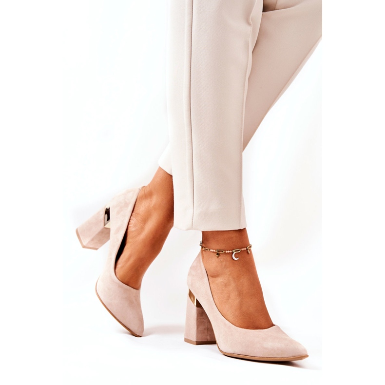 Lewski Shoes Mocka Pumps Lewski 3117 Beige 4