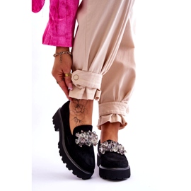 FB2 Damutsmyckade plattformsloafers Svart Brenda 1