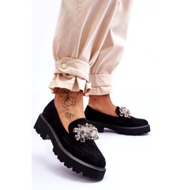 FB2 Damutsmyckade plattformsloafers Svart Brenda 2