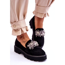 FB2 Damutsmyckade plattformsloafers Svart Brenda 3