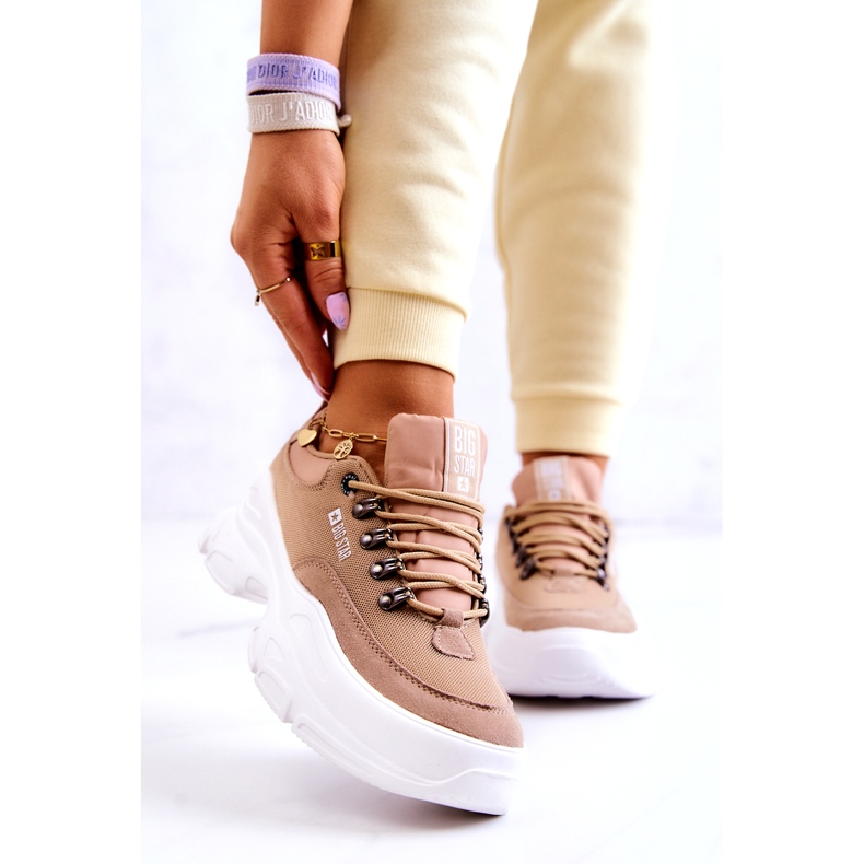 Sportskor dam Sneakers Big Star JJ274A222 Beige 2