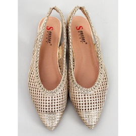 Seastar Grazia Gold Openwork Ballerinas med öppen klack gyllene 1