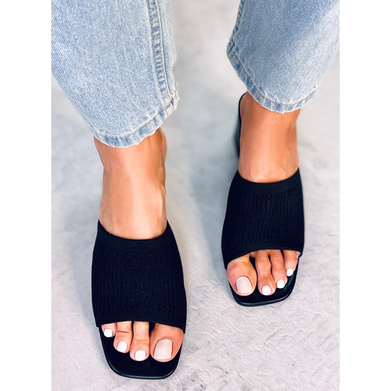 Greet Svarta sandaler med klack 1