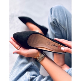 BM Ballerinor med läder Keys Svart inlägg 1