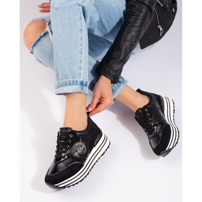 W. Potocki Svarta sneakers för dam från Potocki 1