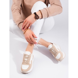 W. Potocki Damsneakers på en tjock sula beige Potocki 1