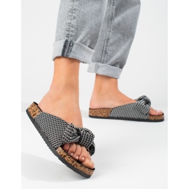 Vinceza rosett flip-flops svart 2