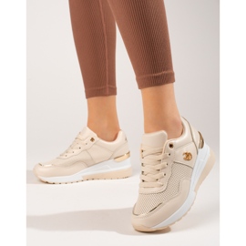 Shelovet beige sneakers för kvinnor 1
