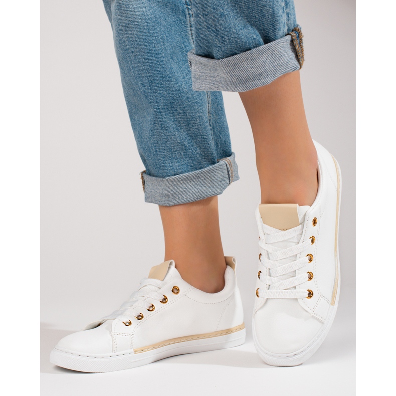 Shelovet vita klassiska damsneakers 1