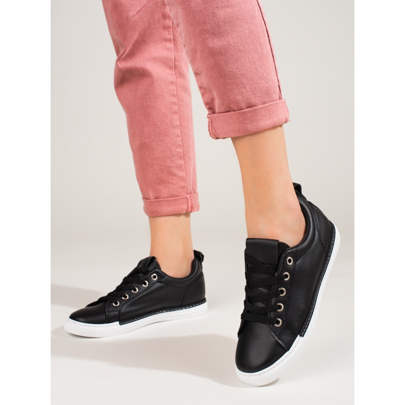 Shelovet svarta klassiska damsneakers 2